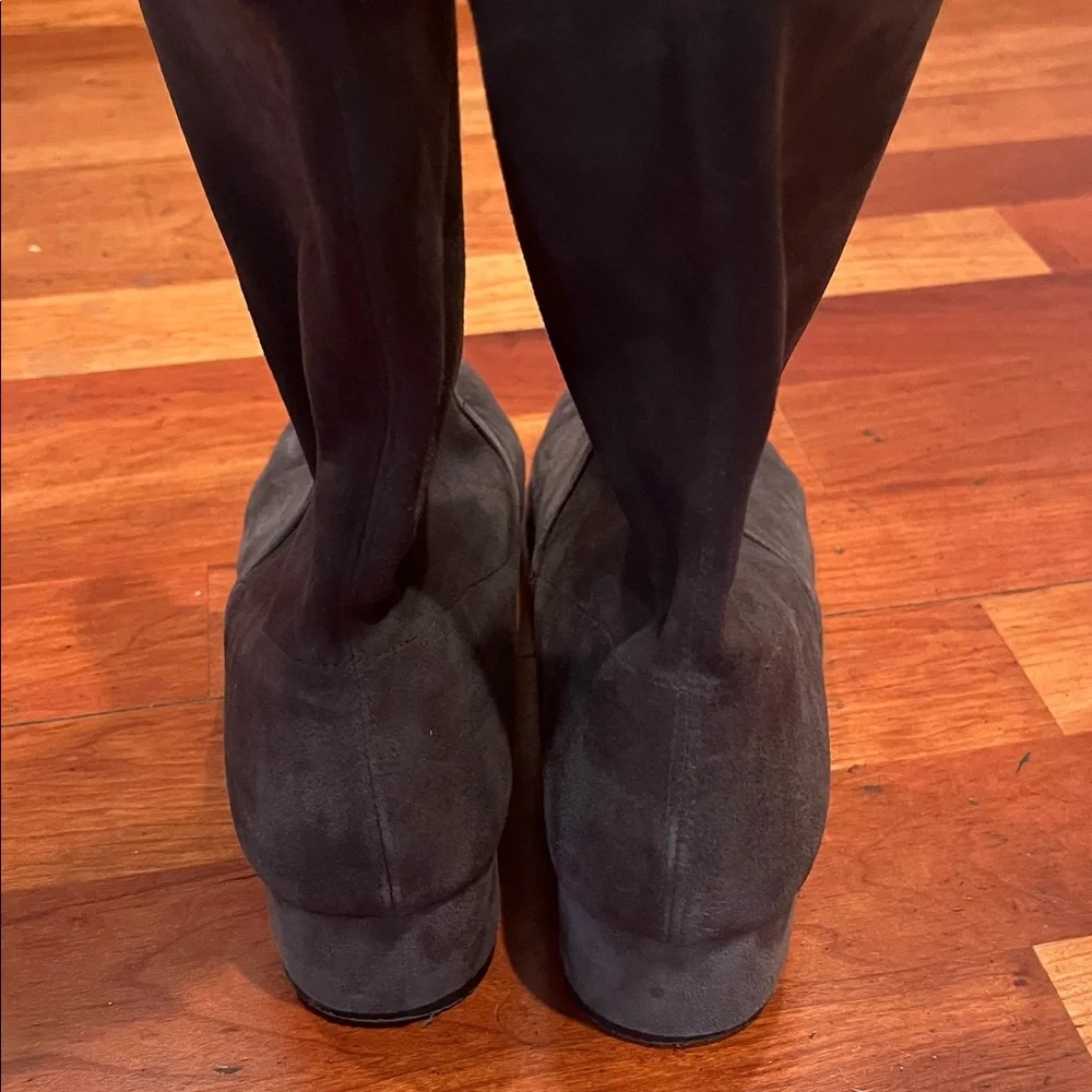 Stewart Weitzman Raissa Suede Sock Boots, Grey - Picture 3 of 8